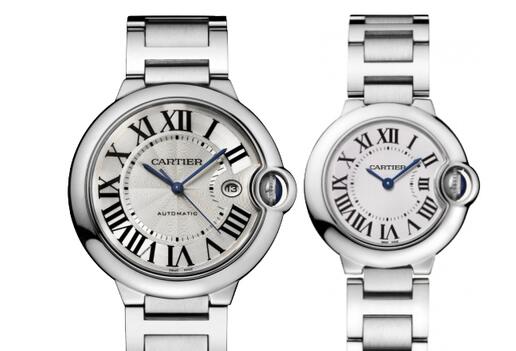 Ballon Bleu de Cartier has its own iconic features including the blue steel hands, oversized Roman numerals hour markers, unique curve of the case and so on.