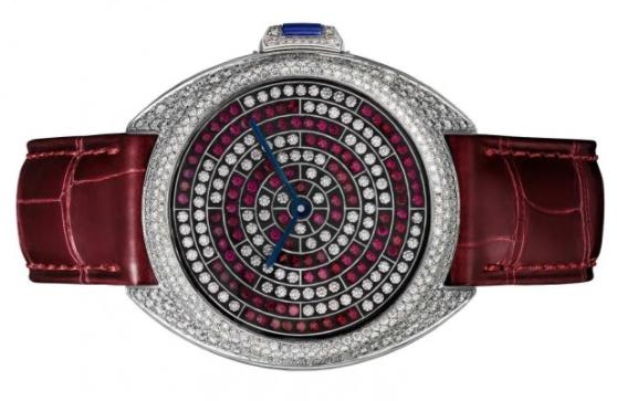 The luxury copy watches are decorated with diamonds.